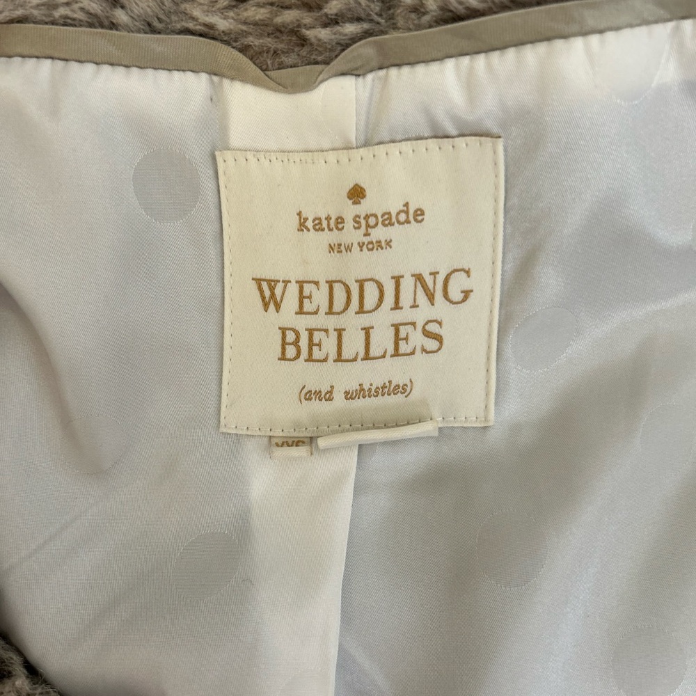 kate spade Wedding Belles Faux Fur Nicole shrug - Taupe - Picture 4 of 4